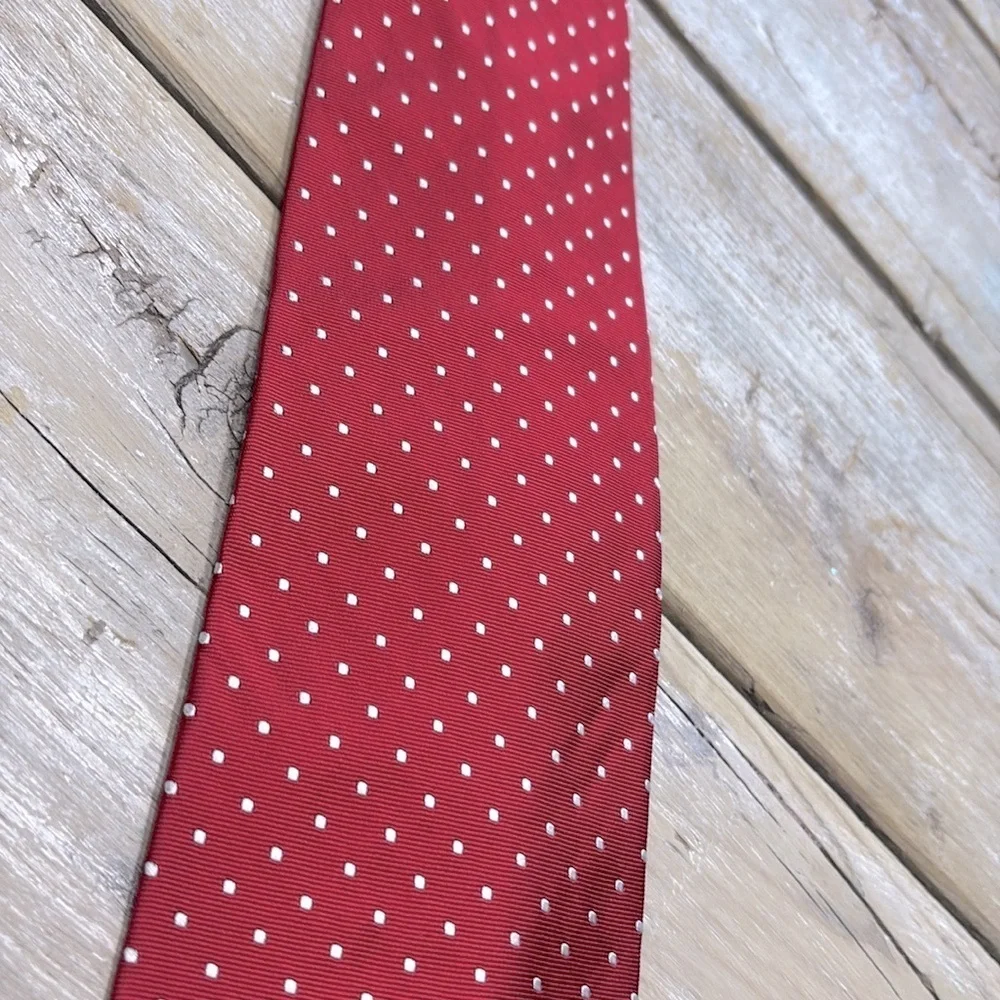 Brooks Brothers Polka Dot Silk Tie. Power | Handmade | Red White | EUC - Picture 6 of 11